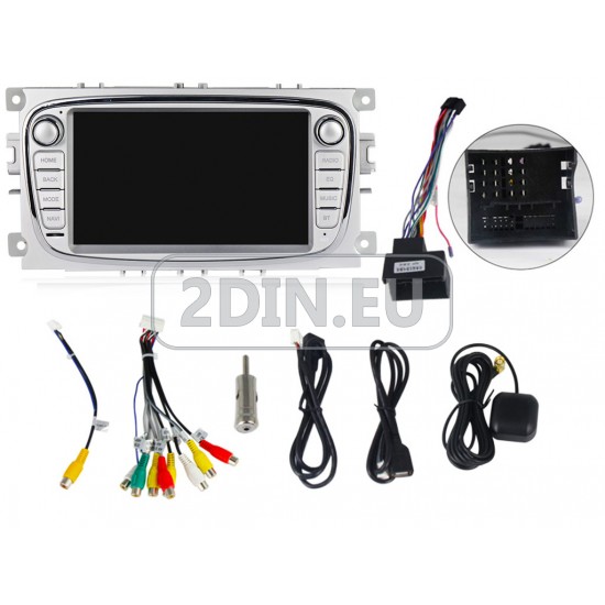 FORD Mondeo, Focus, S-Max, C-Max, Galaxy - 7" МУЛТИМЕДИЯ / Навигация android 16 светлосива